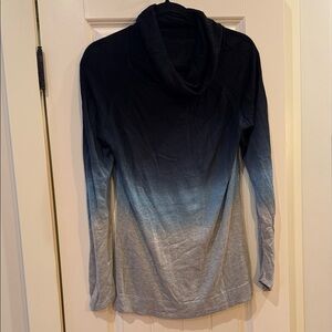 Elegant Ombre Navy and Gray Women's cowl neck